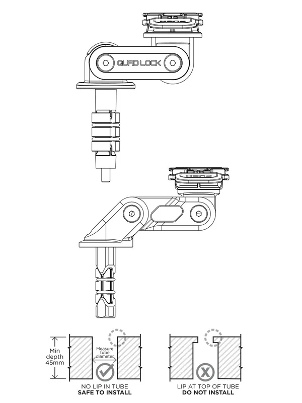 Suporte de montagem da coluna de direção QUAD LOCK Pro - Image 3