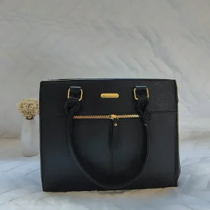 Bolsa Feminina Grande Transversal com Alça de Ombro e Mão Preto