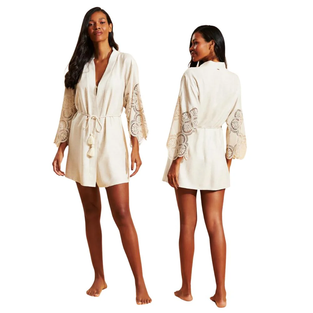 Robe de Viscolinen com Renda - Image 2