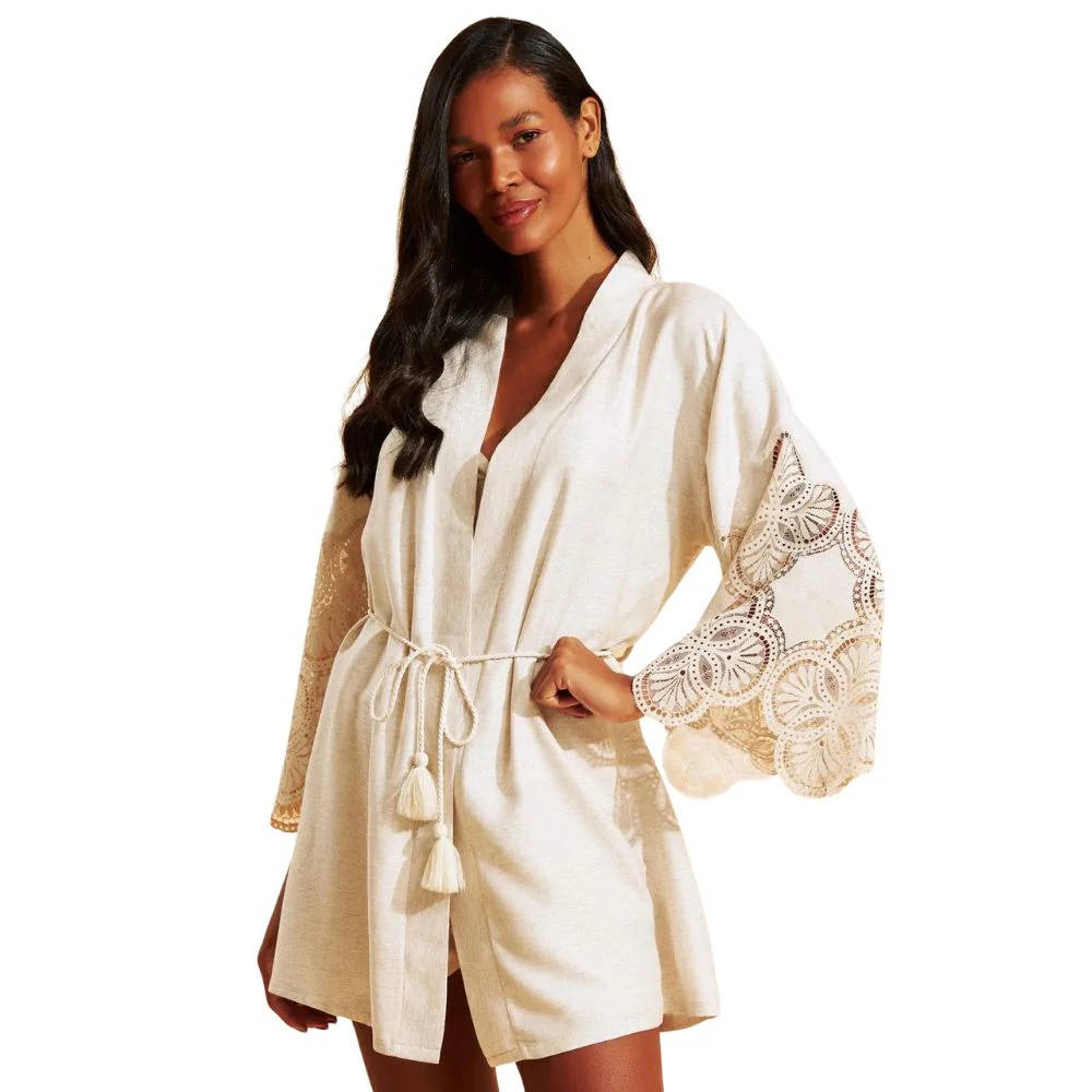 Robe de Viscolinen com Renda - Image 3